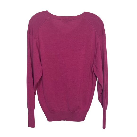 Uniqlo Womens 100% Wool V-Neck Sweater Rose Pink Size XS - Picture 2 of 7